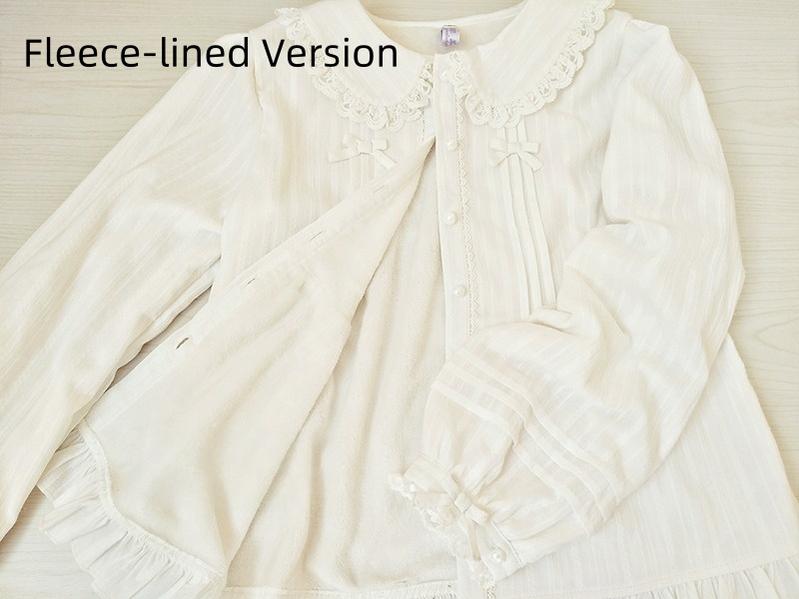 Cotton Sweet Lolita Blouse, Single / Fleece Lined Version - image 11