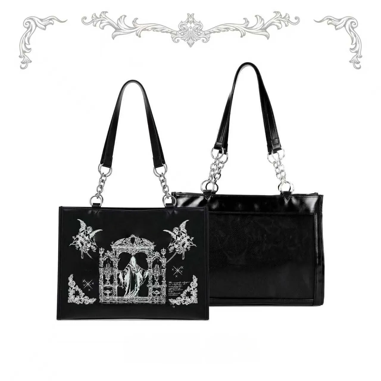Sacred Oath - Large Printed Gothic Ita Shoulder Bag - image 19