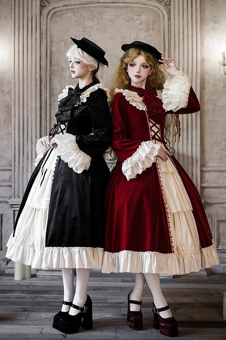 Letters and Poems · Nutcracker Box - Long Sleeves Ruffled Open-Front Bow Lace-Up Gothic Lolita Dress - image 8