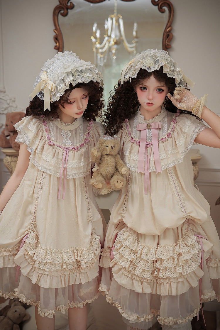 Lily's Dream - Apricot Sweet Lolita Dress, Short and Long Versions - image 10