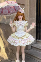 Sweet Bunny Chef Sweet Lolita OP Dress, Apron and Bow Set - image 4