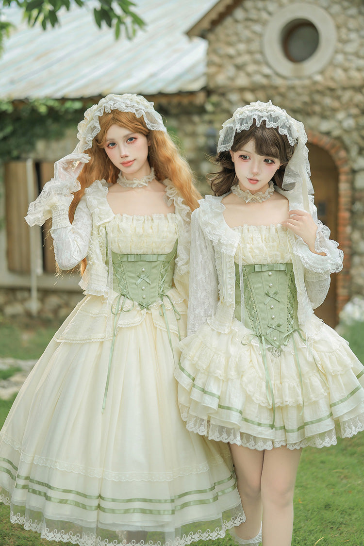 Green Fishbone Sweet Lolita JSK Dress Two Versions - image 10