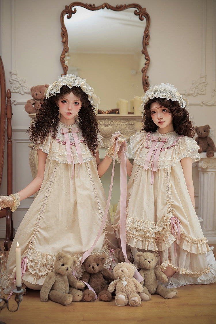 Lily's Dream - Apricot Sweet Lolita Dress, Short and Long Versions - image 8