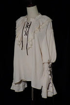 Ivory Pirate Navigation Treasure Hunting Ouji Lolita Blouse - image 4