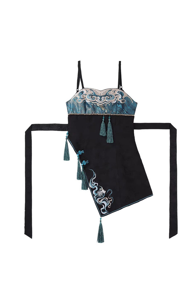 Misty Teal - Classic Lolita JSK Dress Set & Separates - image 14