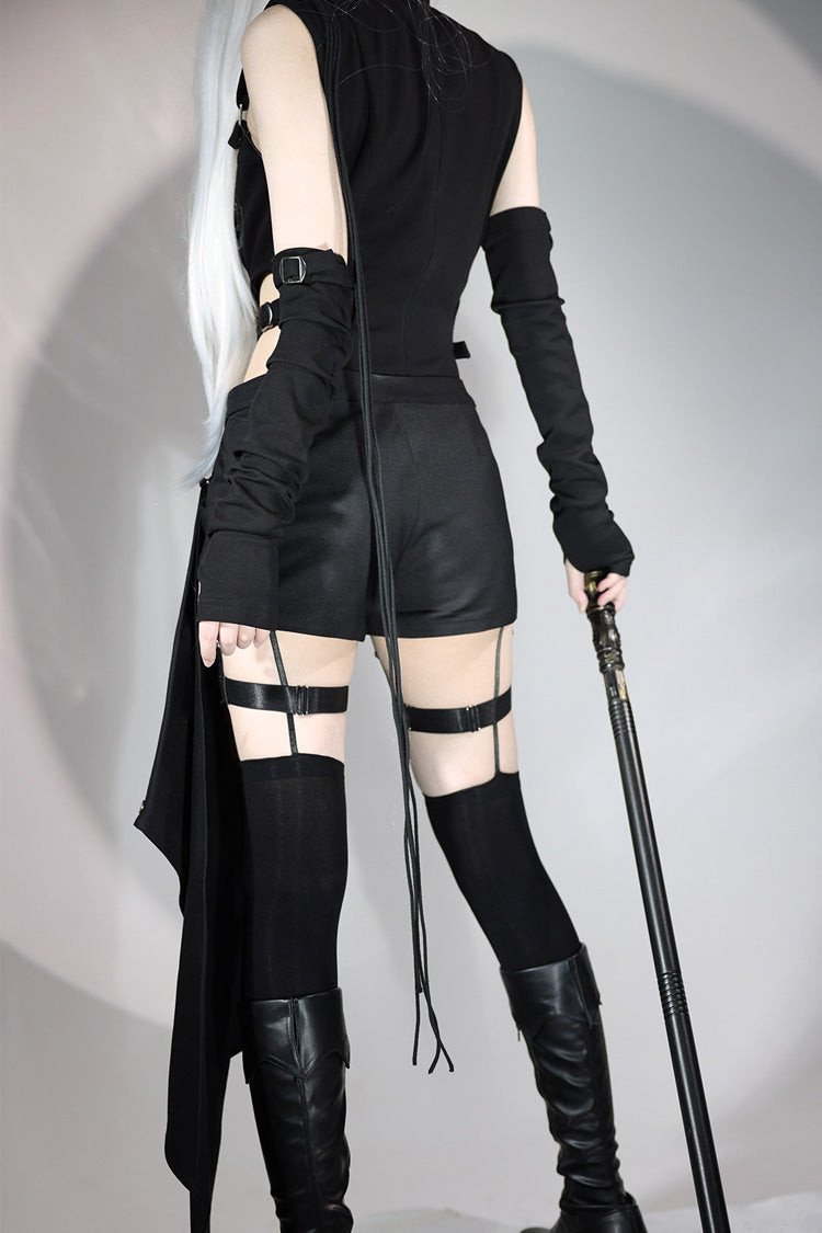 Masquerade Phantom Thief - Cut-Out Gothic Ouji Lolita Shorts Set - image 12
