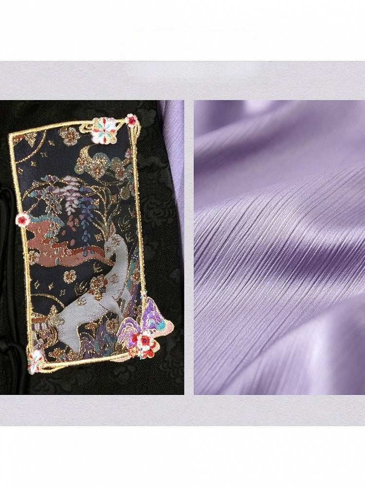 Black Chinoiserie Embroidered Vest - image 3