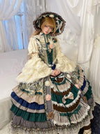 Twilight Morning Bell Forest Green Palace Classical Lolita JSK Dress and Accessories - image 4