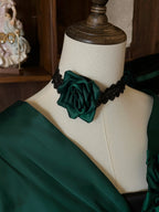 Rose 3D Floral Pearl Gothic Lolita Ball Gown OP Dress - image 16