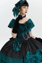 Treasure Chest Rose Lolita Green Dress - image 2