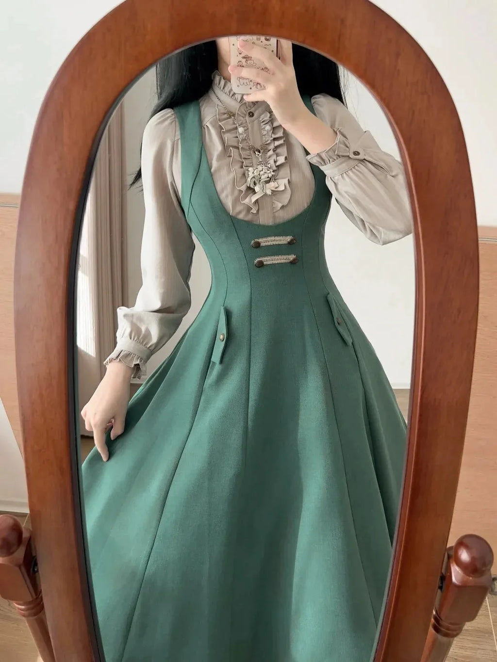 Forest Corridor 10-Panel Bustier Waist-Cinching Lolita JSK - image 23