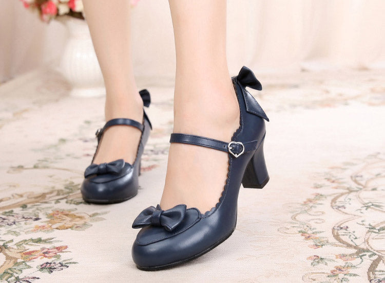 Kawaii Lolita Round Toe Shoes - image 6