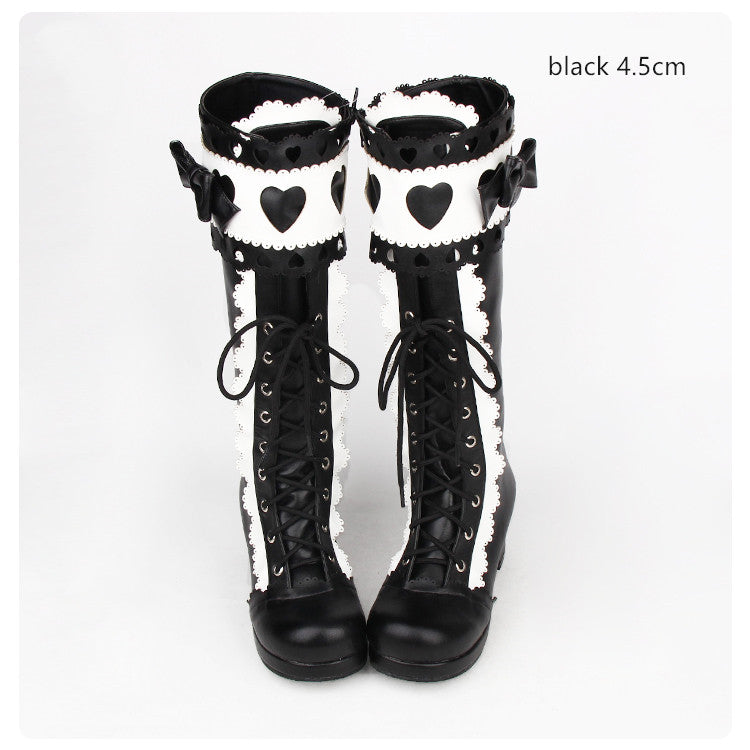 Sweet Multicolor Thick Heel Lolita Boots - image 6