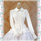 Elegant Lace-Up Back Lolita Blouse - image 4
