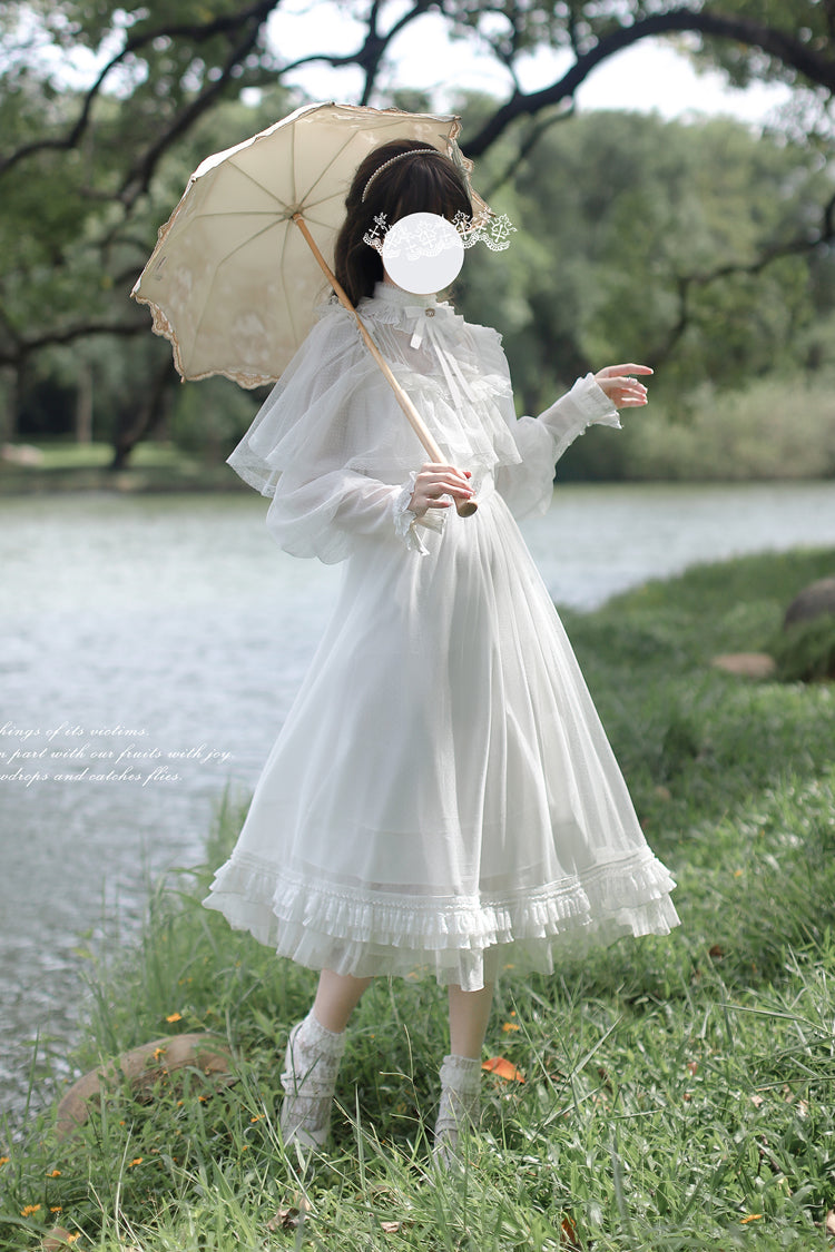 Enchanted Daydream - Elegant Lolita OP Dress in White - image 5