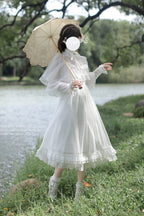 Enchanted Daydream - Elegant Lolita OP Dress in White - image 5