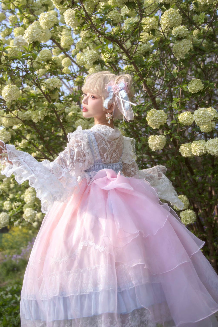 Peach Blossoms in Spring Fields - Qi Lolita JSK Dress in 3 Colors - image 11