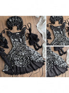 Silver and Black Ruffled JSK Gothic Lily - Miss Point - image 10