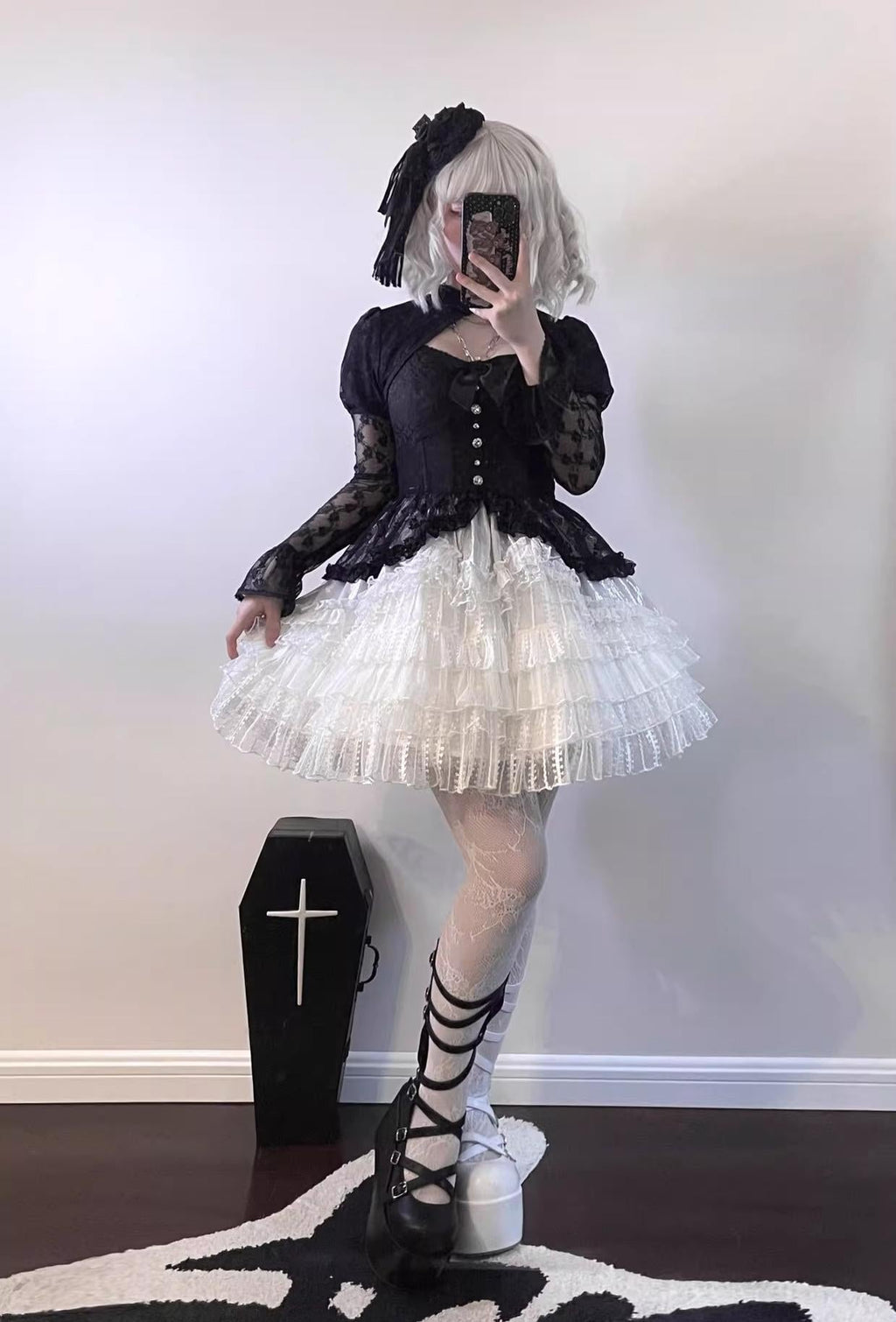 Gothic Doll - Gothic Lolita Platform Shoes, Adjustable Shoe Straps - image 7