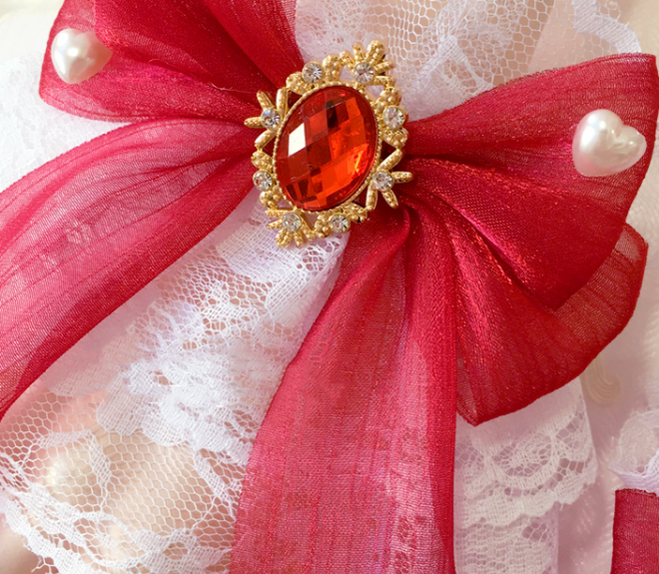 Sakura Home - Sweet Lolita Handmade Lace Bows Cuffs - image 14