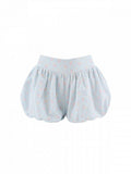 Blue Floral Print Bubble Shorts - serendipity - image 1