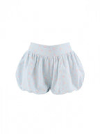 Blue Floral Print Bubble Shorts - serendipity - image 1