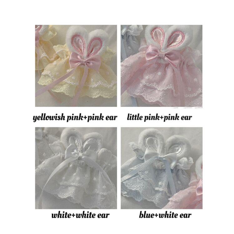 Cute Lolita Bunny Ears Cuffs Lace Summer Butterfly Hand Sleeves - image 16