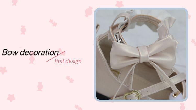 Fairy Godmothe - Preppy Style Flat Shoes Mid Heel Round Toe Lolita Shoes - image 34