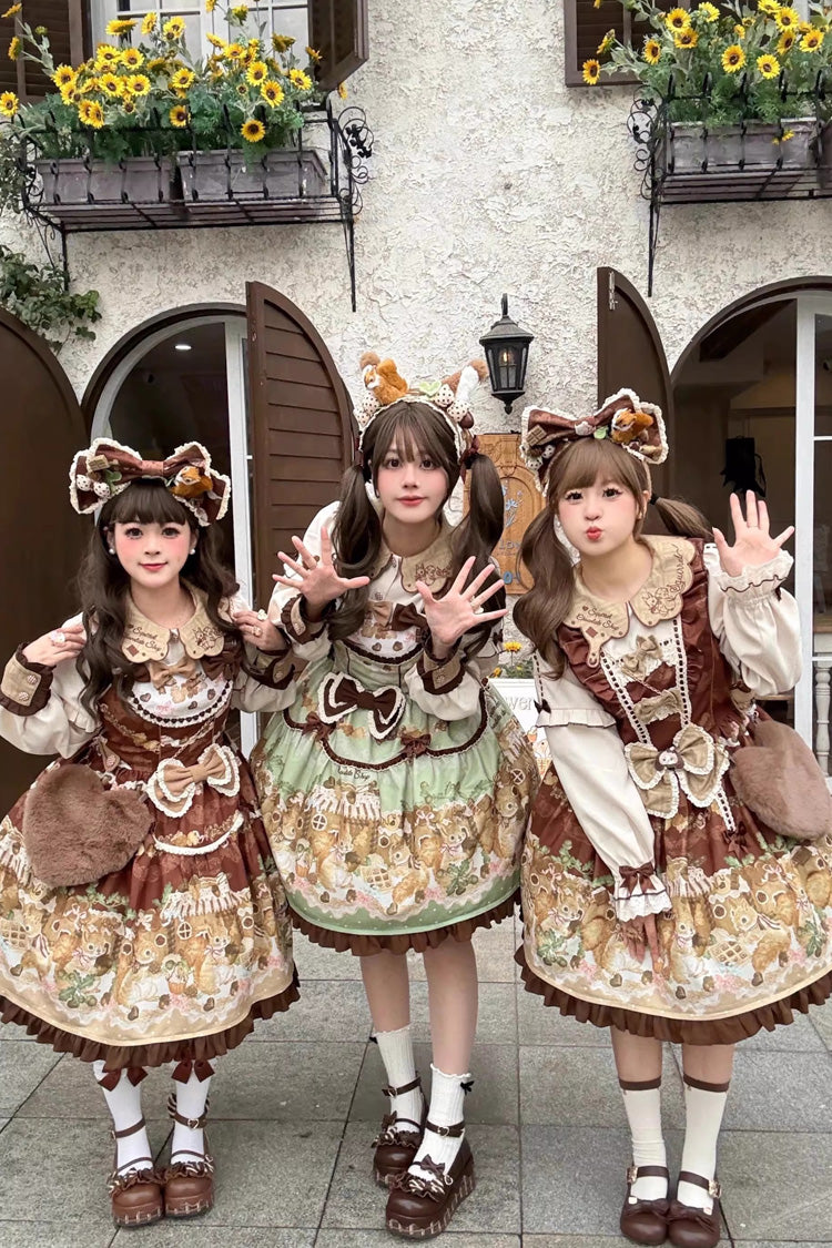 Squirrel Chocolate Shop - Sweet Lolita Dress & Blouse Set - image 7