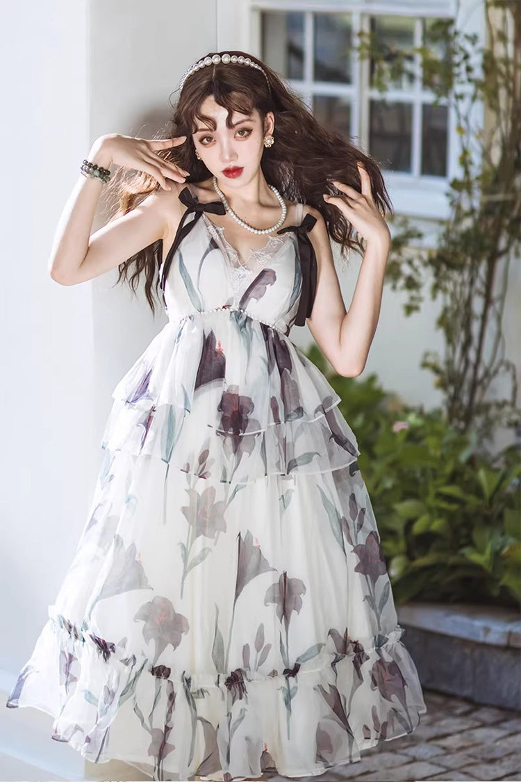 Black Lily - Long Sweet Lolita JSK Dress in Ivory - image 1