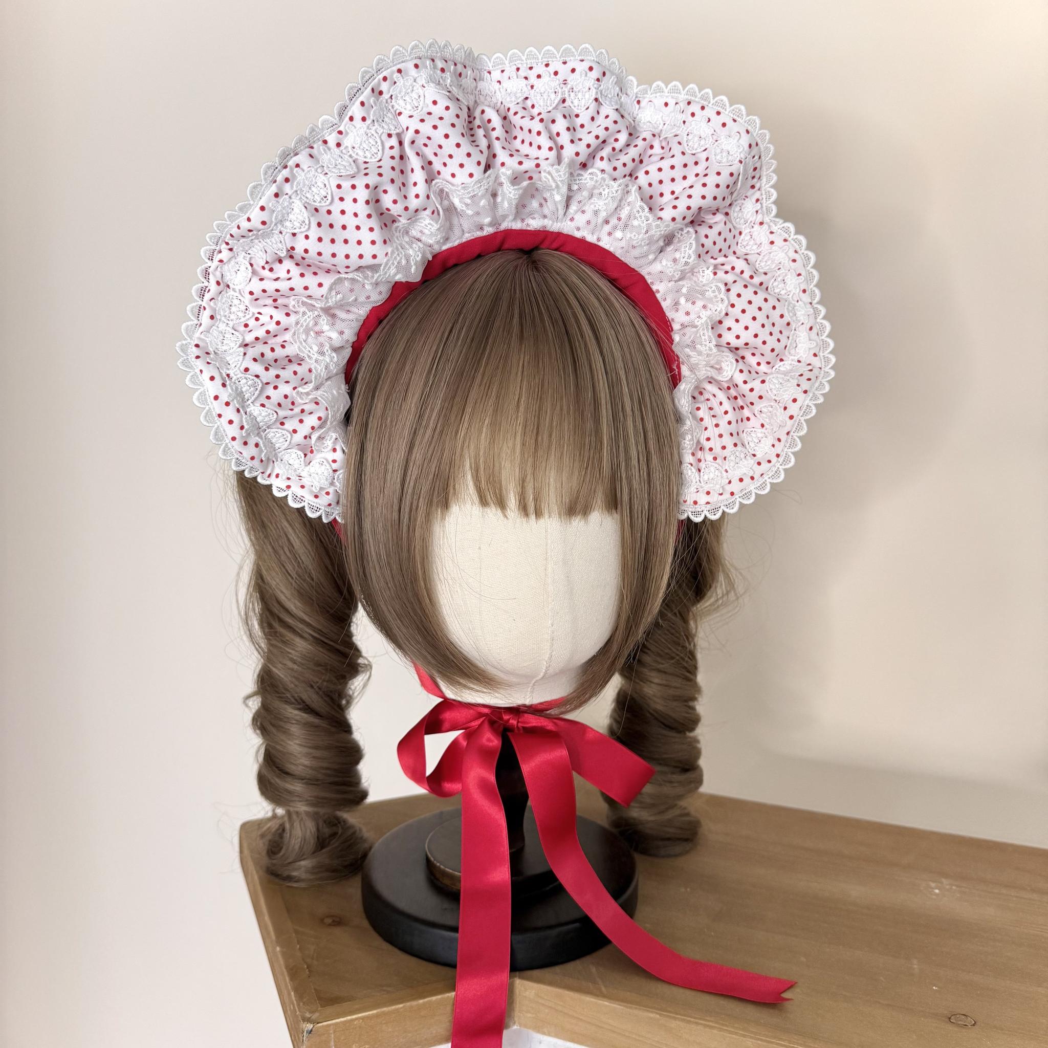 The Weird Strawberry Lady - Old School Lolita JSK, Hand-Studded Strawberry and Accessories - image 31