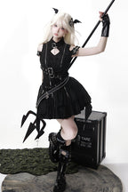 Hunter Gothic Lolita Dress and Belt in Black - image 2