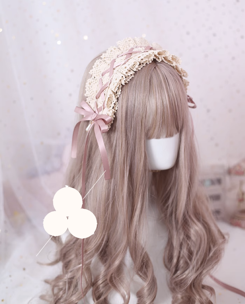 Japanese Style Sweet Lolita Lace Headband Multicolors - image 3