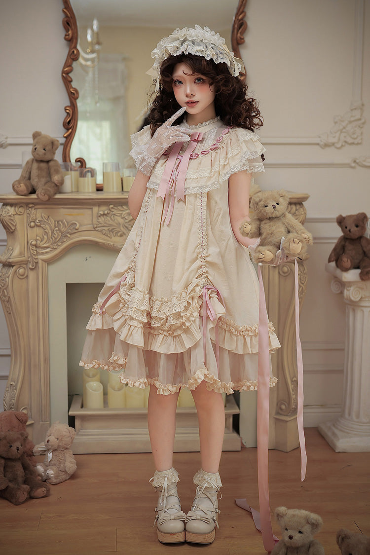 Lily's Dream - Apricot Sweet Lolita Dress, Short and Long Versions - image 16