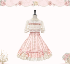Whispers of Blossoms & Candlelight - Sweet Lolita Floral Printed JSK Dress with Bows and Accessories - image 28