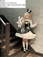 Cream Bud - Tiered Hem Old School Lolita JSK, Side Opening - image 12