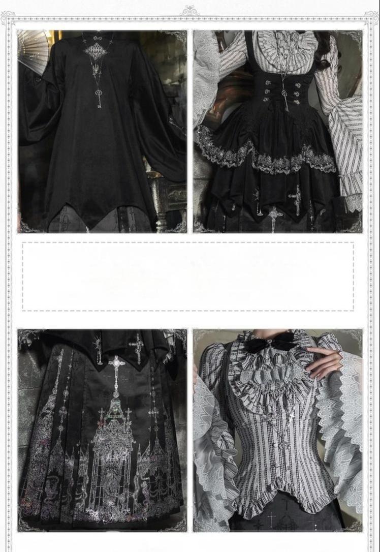 Raven's Night Song Oriental Gothic Lolita Dress Set - image 18