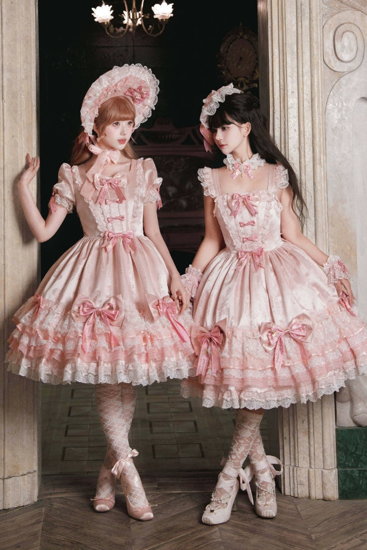 Satin Rose Sweet Lolita OP and JSK Dress Series and Accessories - image 1