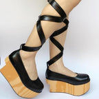 Wedding Lolita Platform Shoes Bridal Shoes Multicolor - image 3