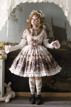 Teddy Bear Party - Daily Sweet Lolita Short-Sleeve OP Dress - image 12