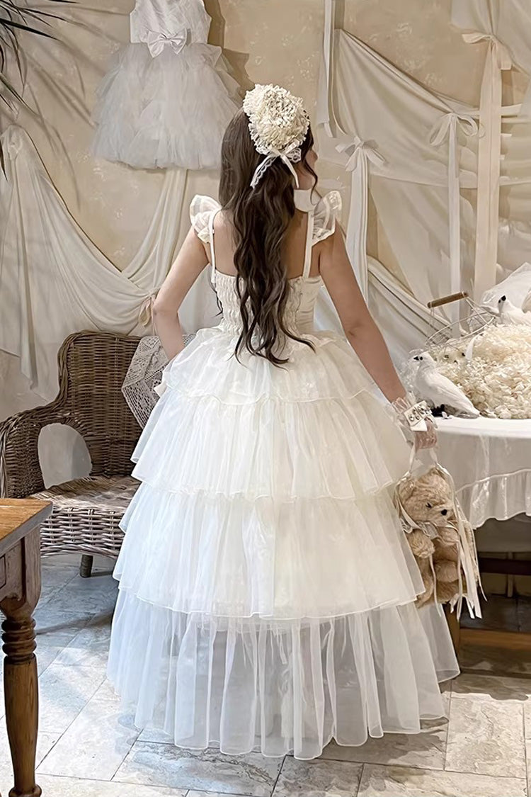 Mousse Love Song - Sleeveless Multi-Layered Ruffled Bride Bow Sweet Lolita Dress - image 7