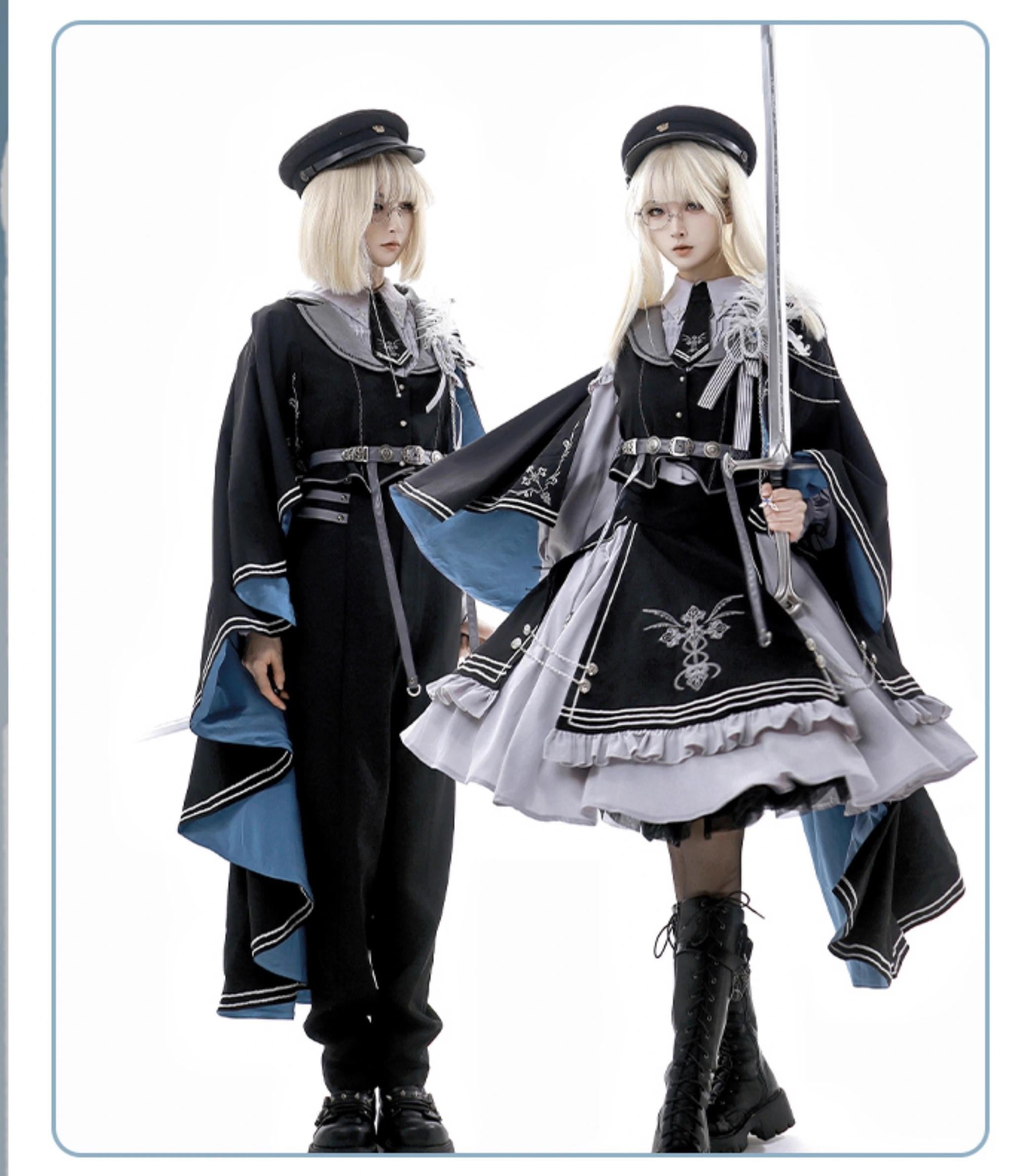 Dark Night Contract - Military Lolita Pants and Cape Collection - image 9