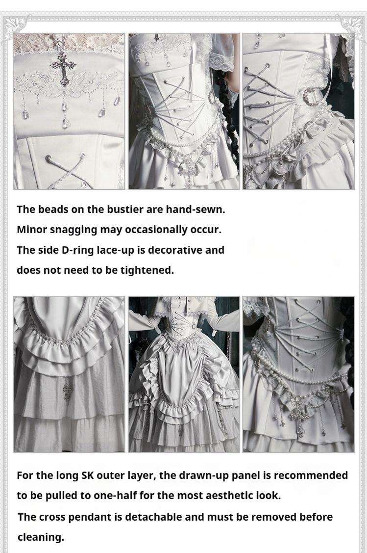 Humanoid Robot - Silver Gothic Lolita Mermaid Skirt Set - image 16