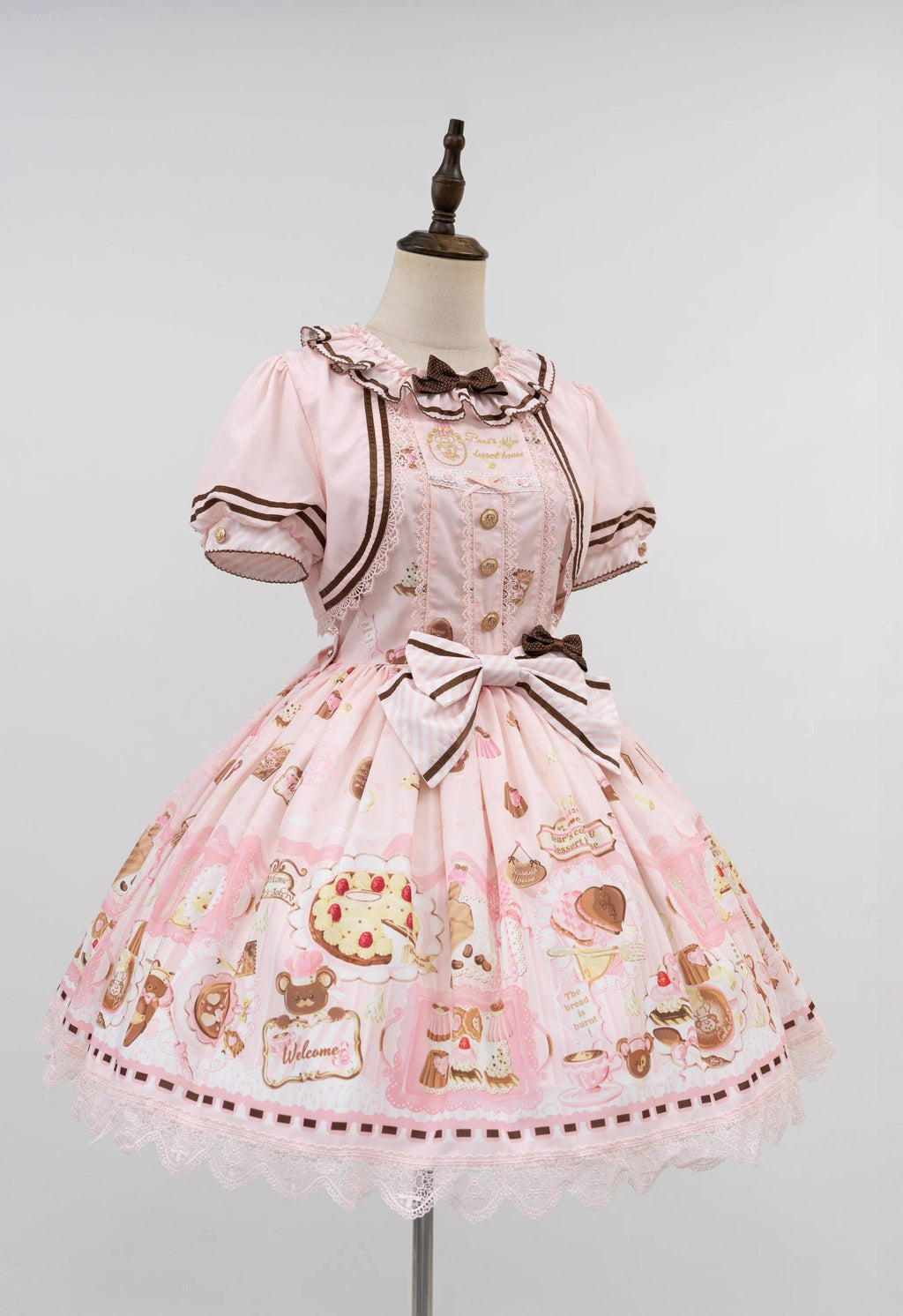 Dream Teahouse - Dessert Print Kawaii Lolita OP Dress Suit - image 43