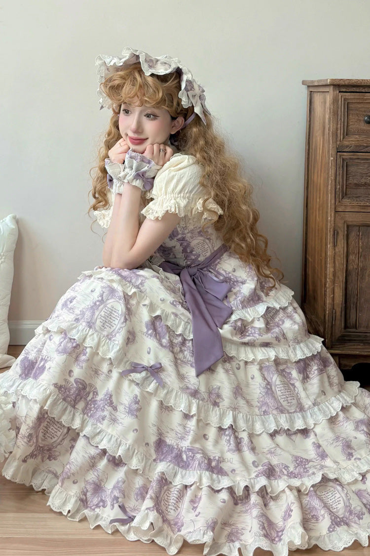 Grape Moon Almanac - Adjustable-Length Sweet Lolita JSK Dress - image 9