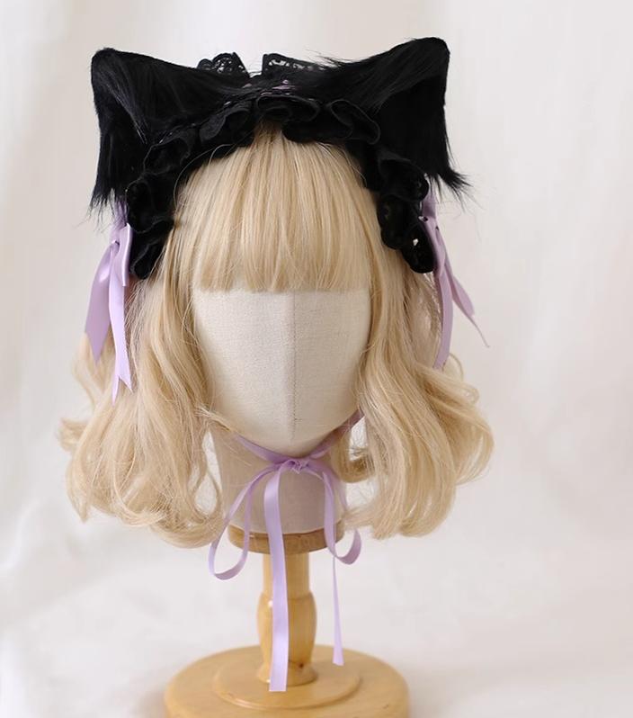 Gothic Cat Ear Lolita Headband Collection - image 4