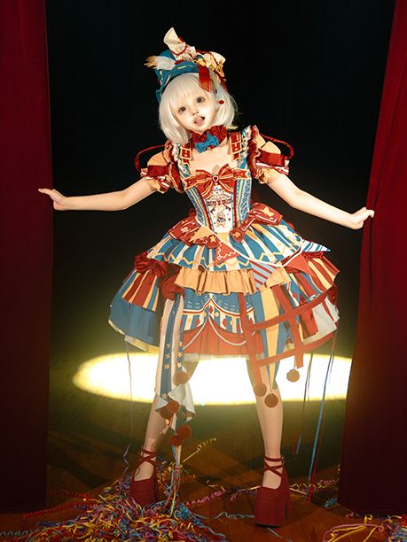 Bunny Circus Embroidery - Sweet Lolita JSK Dress and Detachable Puff Sleeves - image 25