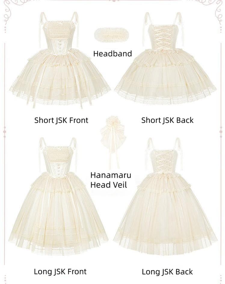 Confession Poem - Classic Lolita Corset JSK Set, Lace & Bows - image 7