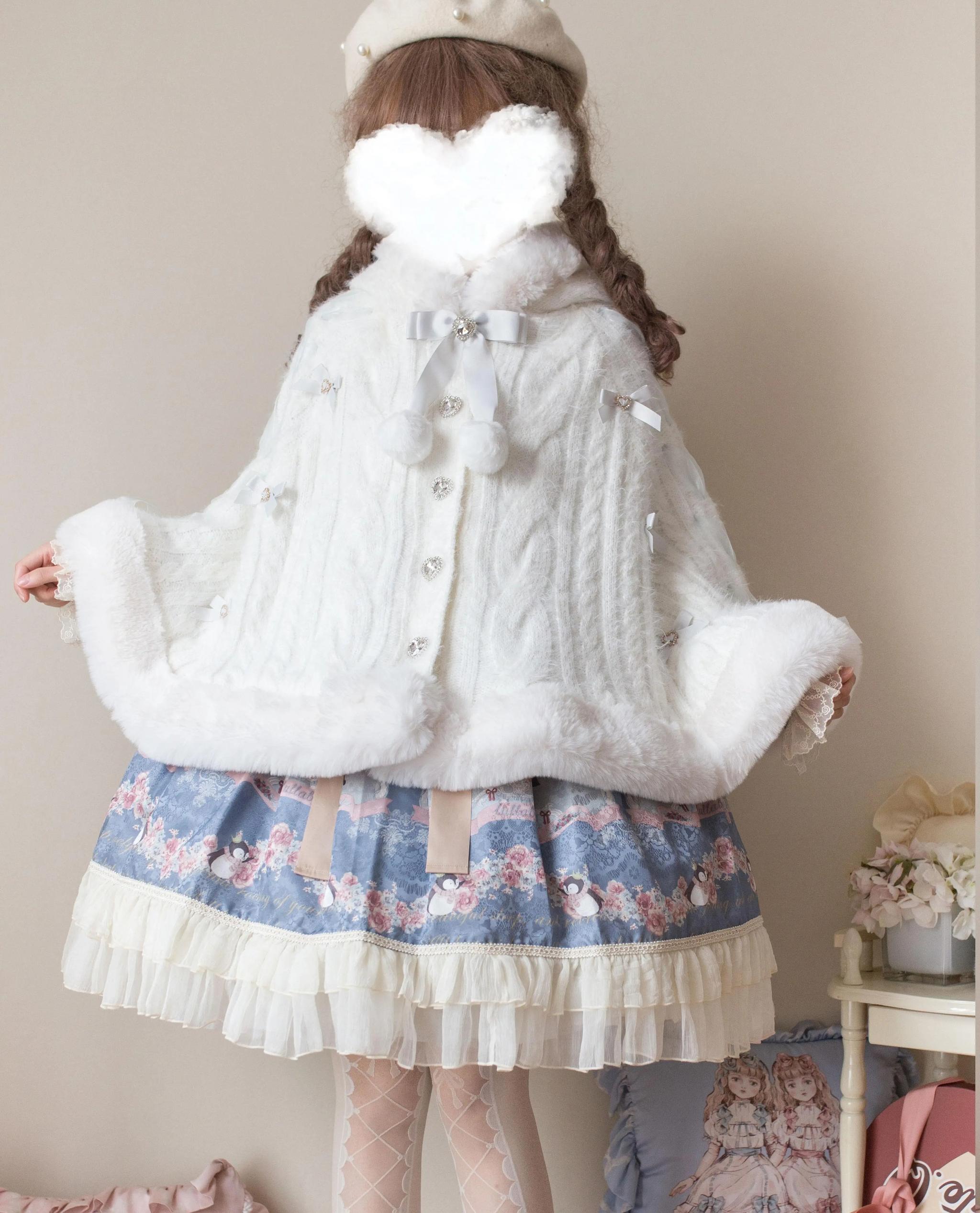 Sweet Bliss - Sweet Lolita Cape Winter Lolita Sweater Coat - image 9