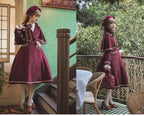Galaxy Traveler - Classic School Lolita Overcoat with Detachable Cape and Bow - image 26